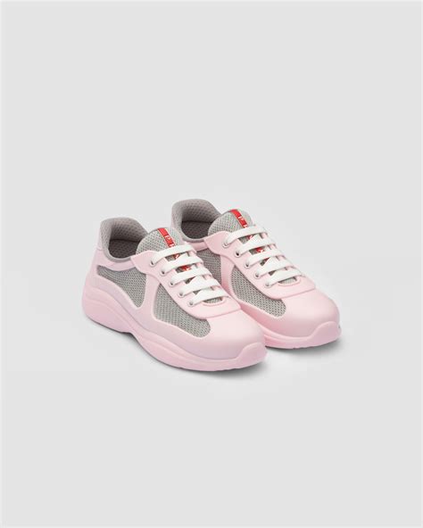 prada platform white sneakers|Prada pink platform sneakers.